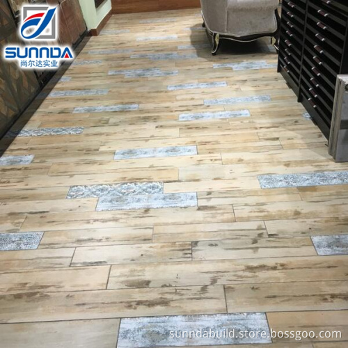 2016 150x800mm cheap modern wooden vitrified floor tiles for outdoor house decoration